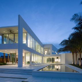 Impact Resistant Windows and Doors in Contemporary Custom Home in Delray Beach