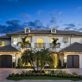 A-Christian Glass worked with J.P. DiMisa on this 9,083 square foot new construction home nestled between the intracoastal waterway and the Grand Canal located in the Royal Palm Yacht and Country Club.