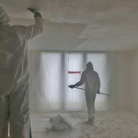 Fundisa Crew Removing Asbestos Popcorn Ceiling