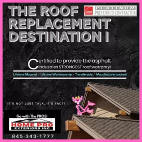 The area’s ONLY Platinum Preferred roofer!