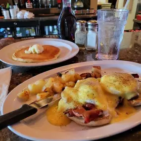 Come into Hudy's Cafe & The Li'l Bar today to get our egg's benedict!