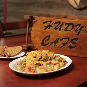 At Hudy's Cafe & The Li'l Bar , we offer monthly featured menu items. Our menu items are hand picked family recipes that are made with the freshest ingredients.