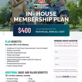 IN-HOUSE MEMBERSHIP PLAN | ​Join Emergency Dentist Beaverton's very own Membership Plan and get the quality dental care you need!