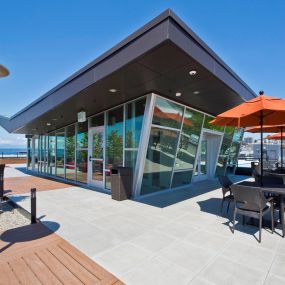 Sky Lounge with Pool table, wet bar, and gas fireplace