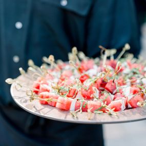 Watermelon Feta Kabobs with Balsamic Glaze and Mint