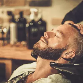 Men's shampoo and scalp treatments.