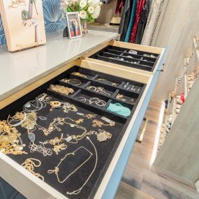 Jewelry trays are a helpful addition to any closet makeover.