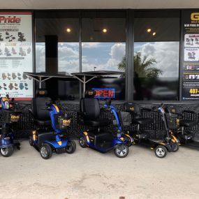 Gold Mobility Scooters provides mobility scooter rental for Orlando area and Theme Park guests. We offer free delivery to most all hotels and Resorts in the Central Florida area. Best apples for apples rental prices, premium brand new mobility scooters for rent, Free Delivery and Pickup, Free Damage Waver, Free Accessories, and Custom upgrades. 5 star rated scooter rental company. Scooter Rental info at goldmobilityscooters.com or Call us at 407-414-0287