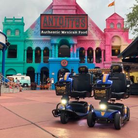 Theme park approved scooter rentals for Orlando Florida and the theme parks by Gold Mobility Scooters. We sell and rent top of the line Pride Mobility Scooters in our rent a scooter line. Theme Parks and Orlando Florida Area scooter rentals. Best rental Prices, Premium brand new scooters for rent, Free Delivery and Pickup, Free Damage Waver, Free Accessories, and Custom upgrades. 5 star rated scooter rental company. Scooter Rental info at https://goldmobilityscooters.com or Call us at 407-414-02