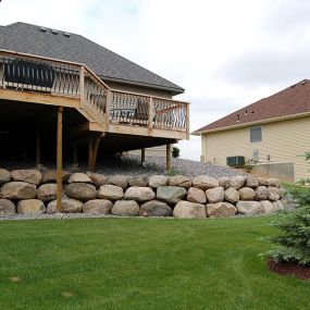 At Greenscape Companies, we can help you with your retaining wall -  from the initial retaining wall design to the grading and professional retaining wall installation.