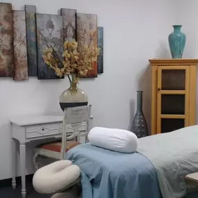 A room where we practice alternative medicine to provide holistic health.