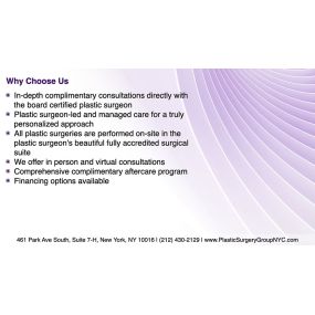 Why Choose Plastic Surgery Group of NYC