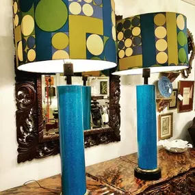 1960’s lamps with original shades!