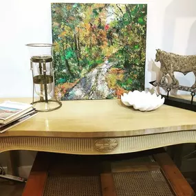 Kittinger Table with gold accents