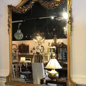 New to the shop today - Lovely pier mirror and console with marble. Absolutely gorgeous!