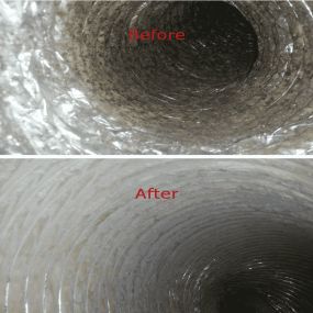 before and after air duct cleaning service