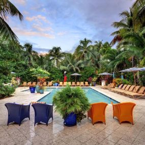 There are many Key West hotels with pools, but few as beautiful as this. Five acres of tropical gardens surround Parrot Key Hotel & Villas, with beautiful paths meandering through colorful foliage.