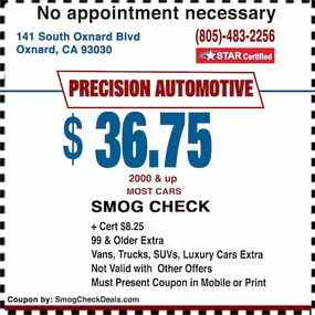 Smog Check in Oxnard