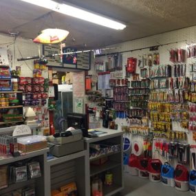 Large selection of bait and fishing tackle.