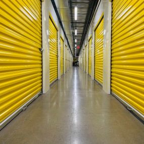 Inside the hallway of a storage facility.