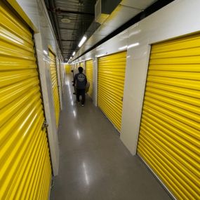 Hallway at a storage facility.