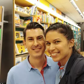 Op de foto voor de krant