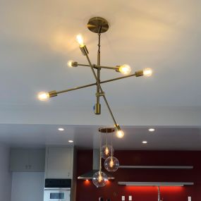 Creative kitchen lighting installation by Elex Solutions