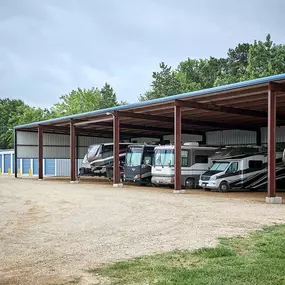 Covered & uncovered outdoor vehicle storage