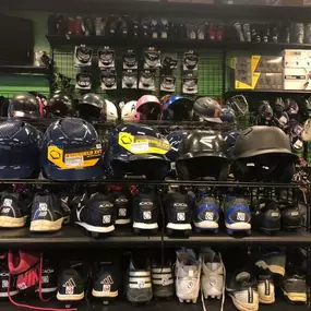 new & used baseball cleats & helmets