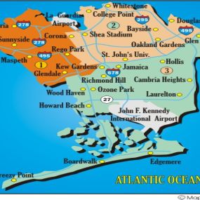 Locksmith service in Queens area by map