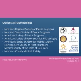 Breast Reduction Center of NYC - Credentials and Memberships