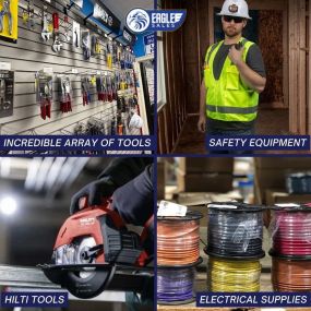 Eagle Sales does it all! We offer numerous industrial, electrical, and safety products you need to get the job done right. Our selection of products is of the highest quality and provides reliable performance for every project!  When you need the job done right the first time, get your tools from Eagle Sales!