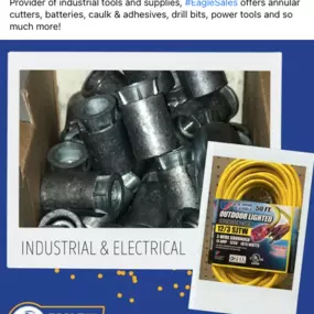 Provider of industrial tools and supplies, Eagle Sales offers annular cutters, batteries, caulk and adhesives, drill bits, power tools and so much more!