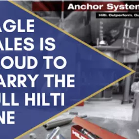 At Eagle Sales, we're proud to carry the full line of Hilti products! No matter what you're searching for, you can trust Hilti for cordless tools, software, construction chemicals, and much more.