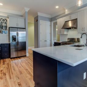 Kitchen Remodel with Blue Base CabinetsKitchen Remodel