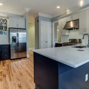 Kitchen Remodel with Blue Base CabinetsKitchen Remodel