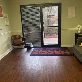 Front door inside of Necco Columbus office.