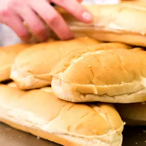 Fresh Bread for our sandwiches, garlic bread, and cheeebread