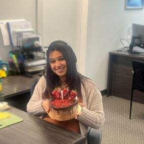 Just another fun moment celebrating the birthday of our Customer Care Professional, Melina Quevedo.