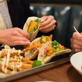 Tacos and Fries at Iron Works