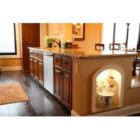 Northland Cabinets, Inc, Maple Grove, MN Custom Kitchen Island  with Personal Cut Decorative Cutout