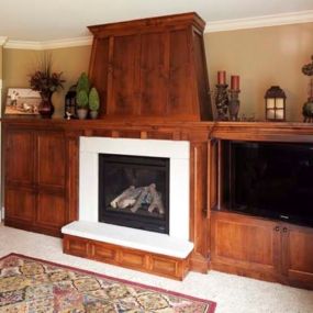 Northland Cabinets, Inc, Maple Grove, MN Custom Fireplace Surround and Entertainment Center