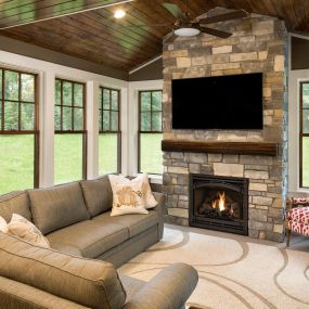 Northland Cabinets, Inc, Orono, MN Remodel - Sunroom Fireplace Elegance