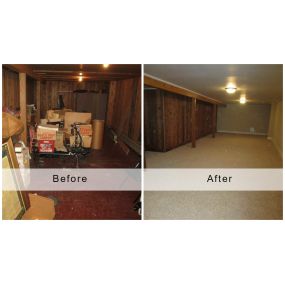 St. Louis, Missouri Retired Couple - Basement before and after. Home sold fast for cash in 