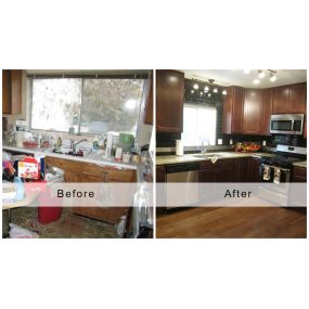 St. Louis, Missouri Retired Couple - Kitchen before and after. Home sold fast for cash in 