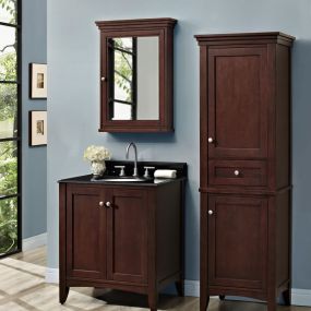 A great way to update your space is with a traditional bathroom vanity that is known to feature natural wood tones, clean lines, and decorative trim. Also, traditional bathroom vanities and cabinets often have a vintage or antique look with classic hardware and front detailing that deliver a look that is timeless. All of our traditional vanity collections have coordinating pieces like mirrors, medicine cabinets, valets and storage cabinets to complete the look in your bathroom.