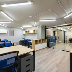 This contemporary office environment was meticulously cleaned by Dallas Janitorial Services, featuring sanitized workstations and pristine flooring. Our office cleaning services ensure a professional, healthy workplace for employees and visitors.