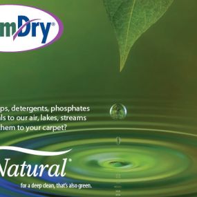 We use our signature, green certified cleaning solution called The Natural.