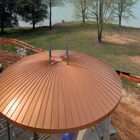 New Construction Metal Dome Roof