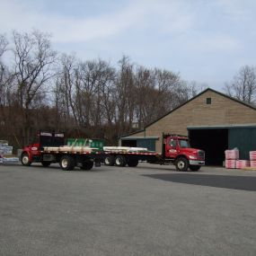 National Building Products Trucks Getting Ready to Ship Products in Warwick!